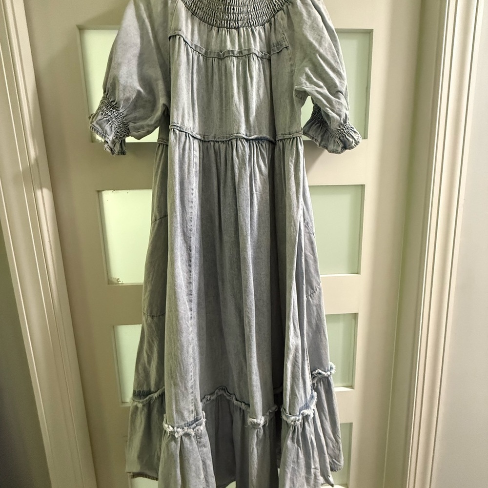 Free People Denim Maxi Dress - Picture 4 of 4